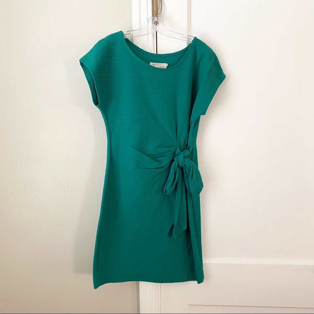 Anthropologie | Saturday Sunday Teal Tie Dress